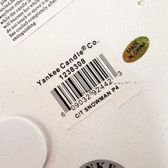 Yankee Candle Jar Candle Base Matching Topper 2011 Snowman Winter Holiday Scene - Picture 6 of 10